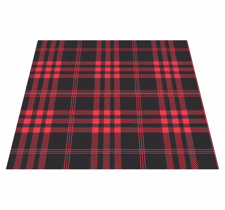 Vinyl tapijt slaapkamer kerst tartan patroon - TenStickers