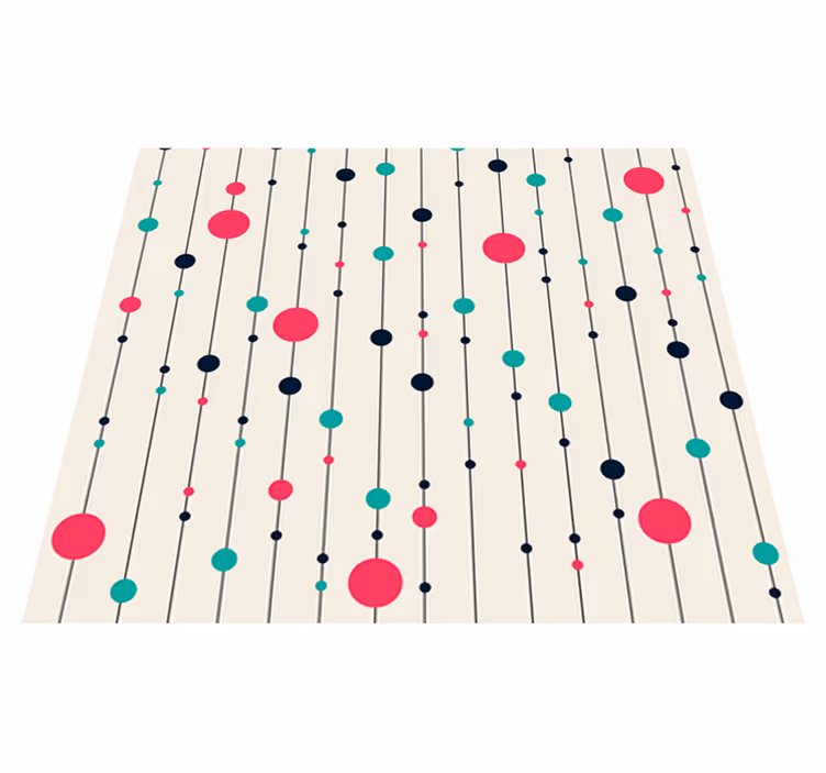 Vinyl tapijt slaapkamer met charmant stippenpatroon - TenStickers