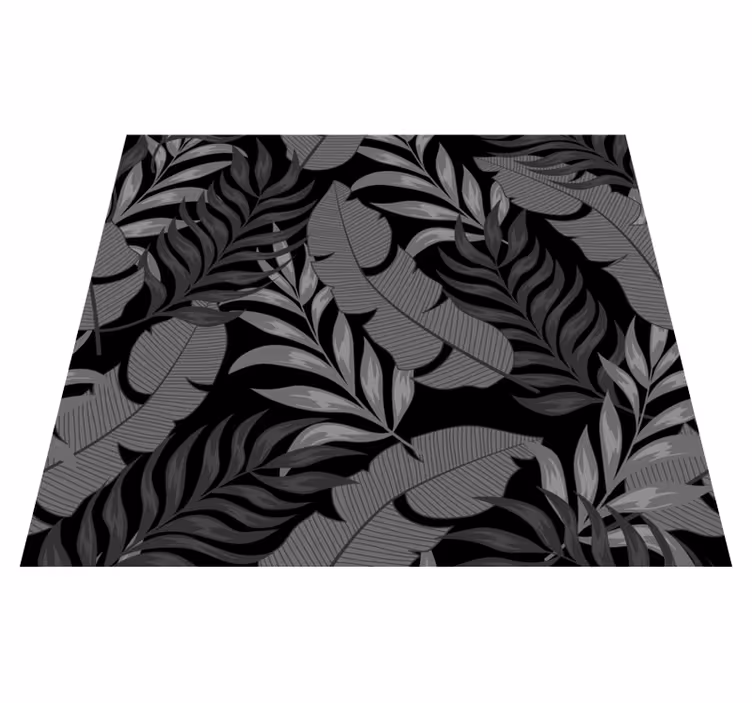 Vinyl tapijt slaapkamer donkere jungle bladeren - TenStickers