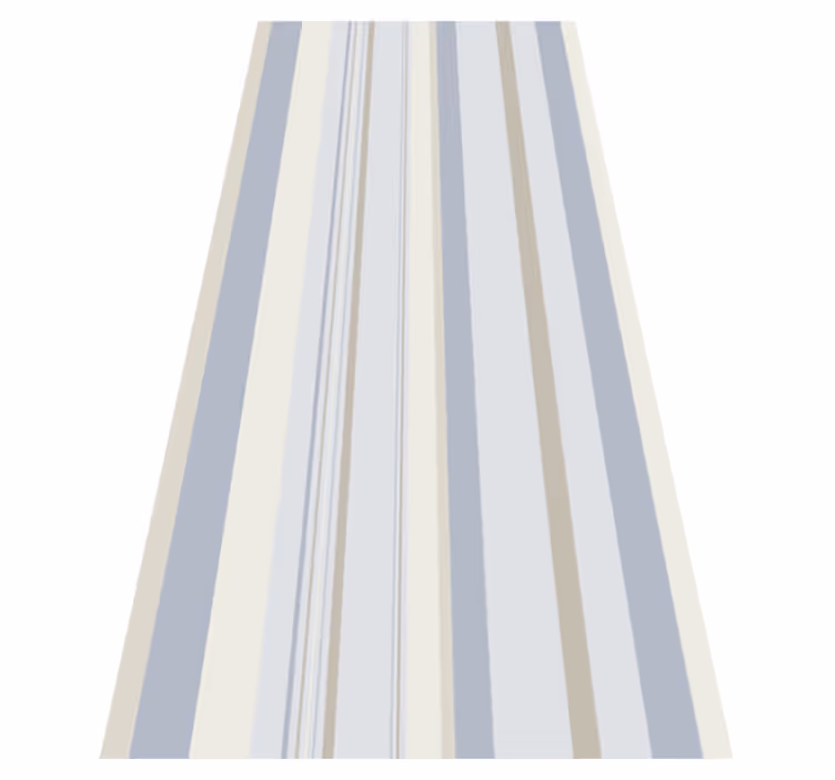 Vinyl tapijt slaapkamer 80's blauwe en beige strepen - TenStickers