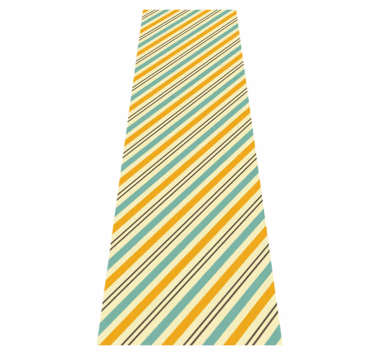 Vinyl tapijt slaapkamer vintage diagonale driekleurpatroon - TenStickers