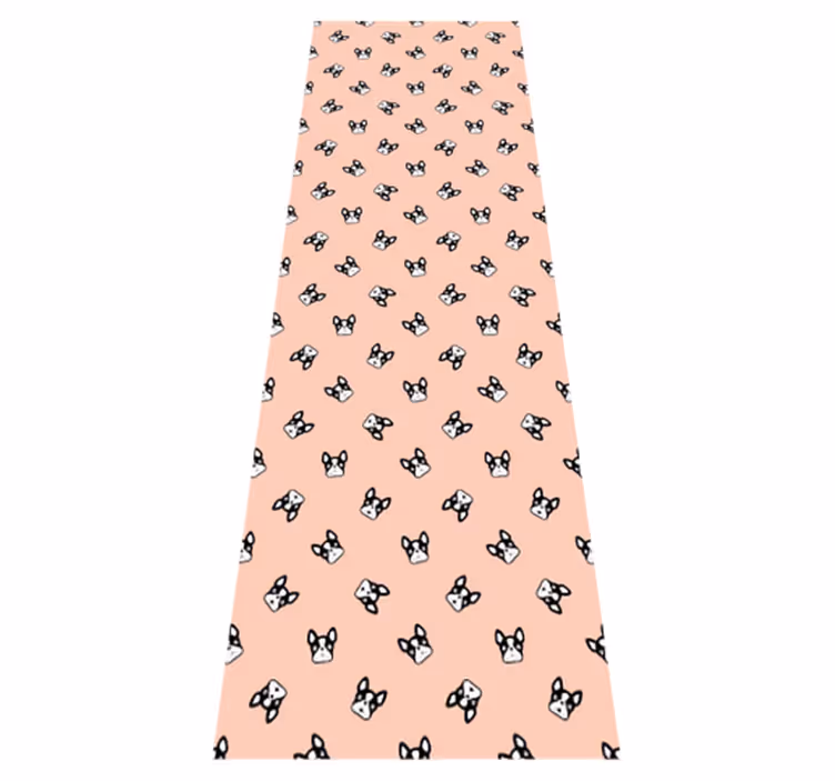Vinyl tapijt slaapkamer schattig franse bulldog patroon - TenStickers