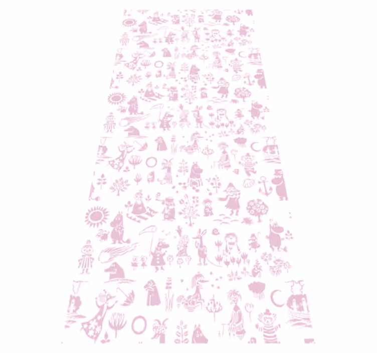 Vinyl tapijt slaapkamer pink moomi - TenStickers