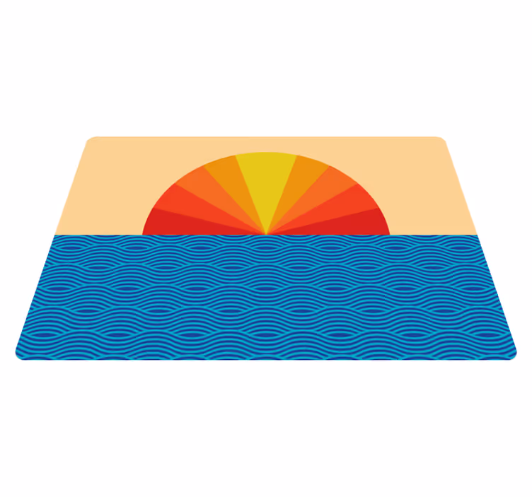 Vinyl tapijt natuur vintage sunset laptop - TenStickers