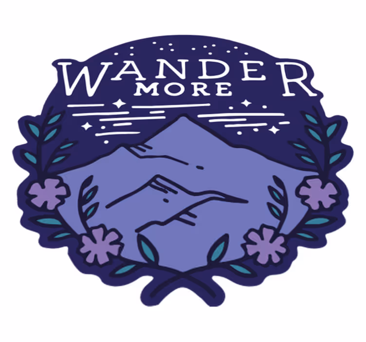 Vinyl tapijt natuur wandelen in de bergen - TenStickers