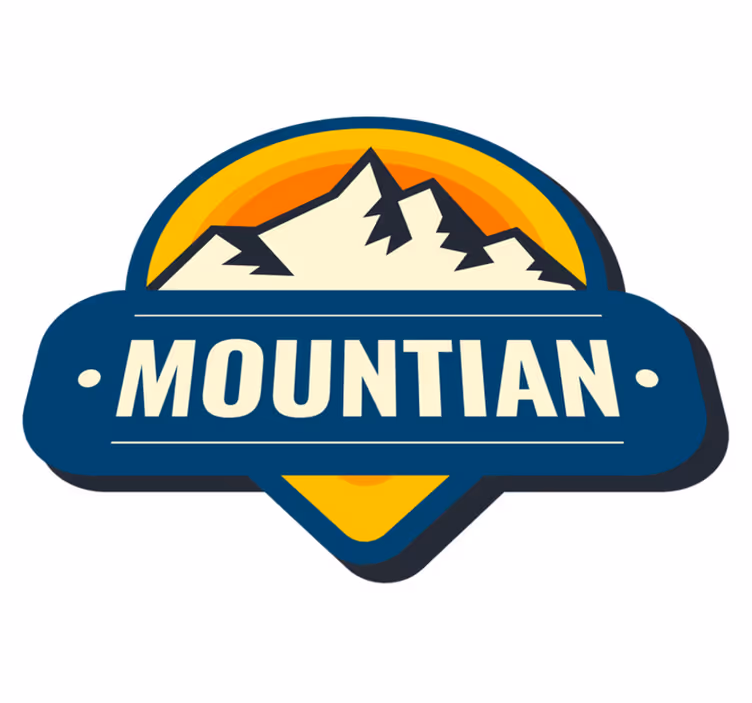 Vinyl tapijt natuur motorhome bergexplorers logo - TenStickers