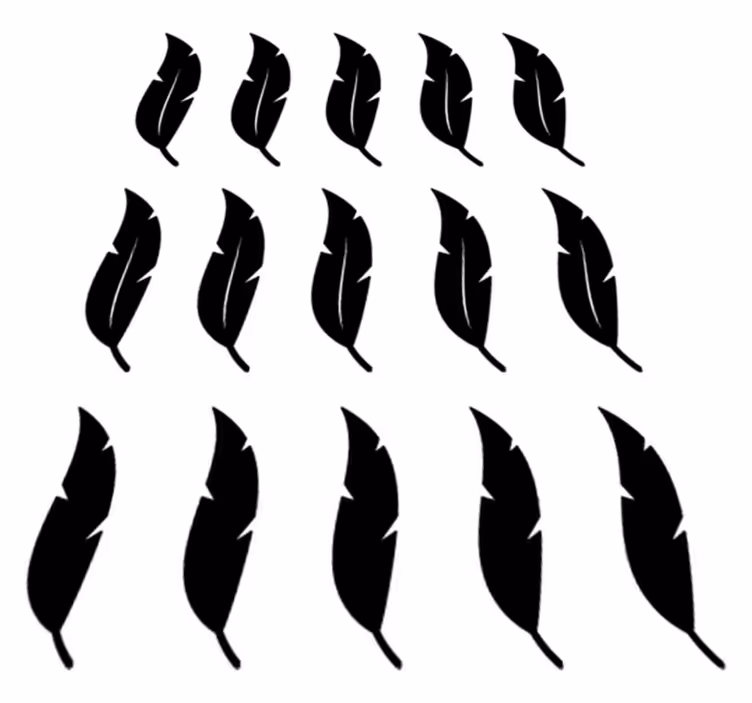 Vinyl tapijt natuur vloeiende veerpatronen - TenStickers