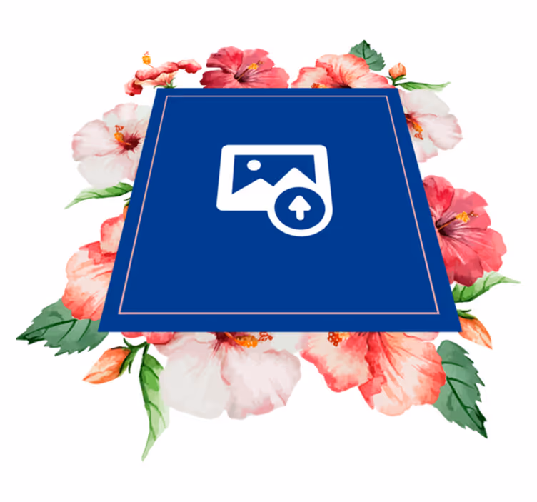 Vinyl tapijt natuur hibiscus bloemdesign - TenStickers