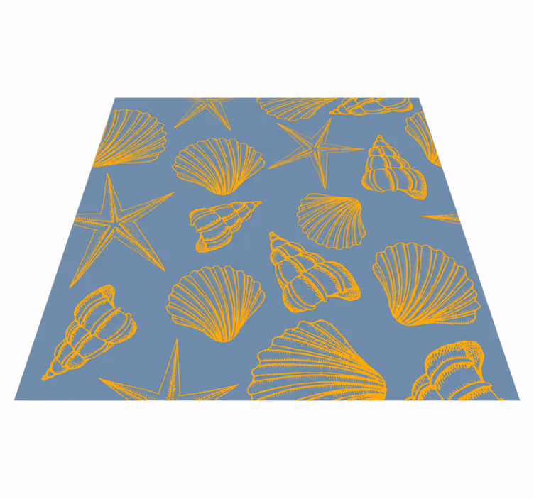 Vinyl tapijt natuur schelpen en sterren - TenStickers