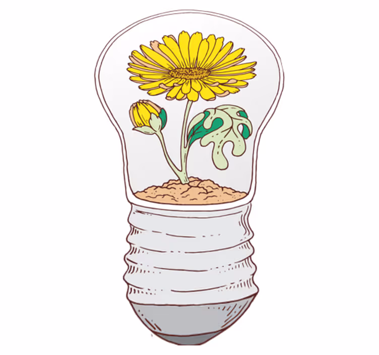 Vinyl tapijt natuur bloeiende gloeilamp - TenStickers