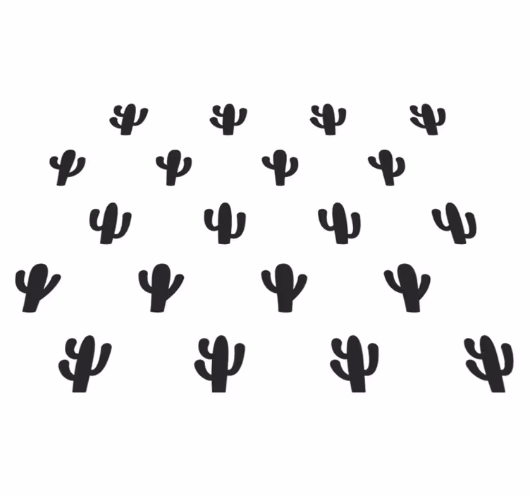 Vinyl tapijt natuur cactus patroon ontwerp - TenStickers