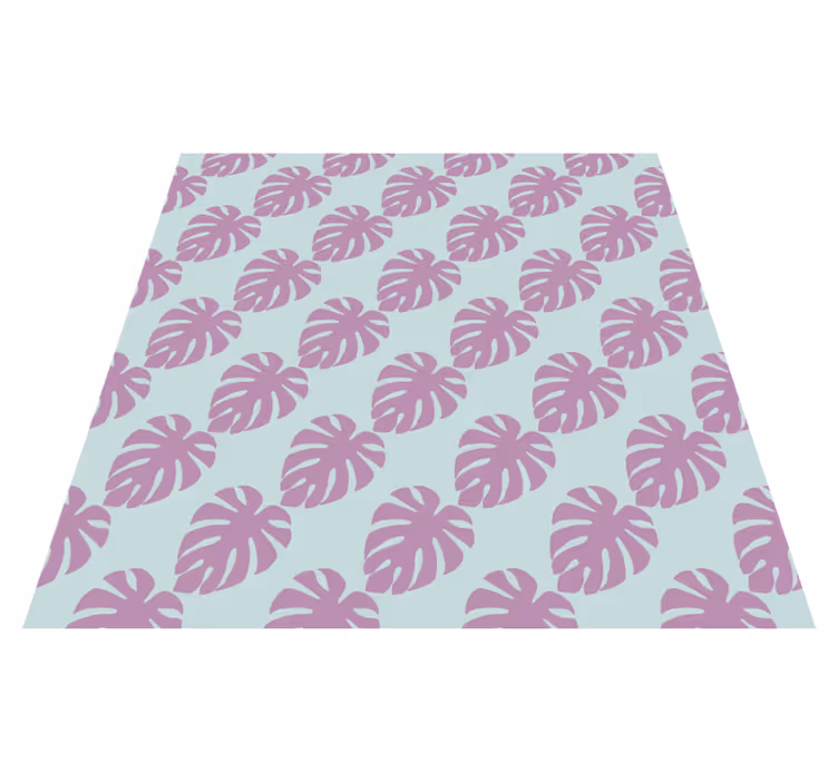 Vinyl tapijt natuur met bladeren patroon print - TenStickers
