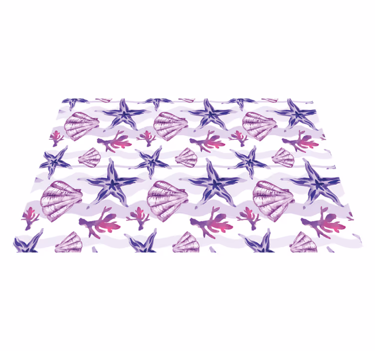 Vinyl tapijt natuur koraal schelp patroon - TenStickers