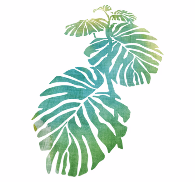 Vinyl tapijt bloemen en planten gatenplant - TenStickers