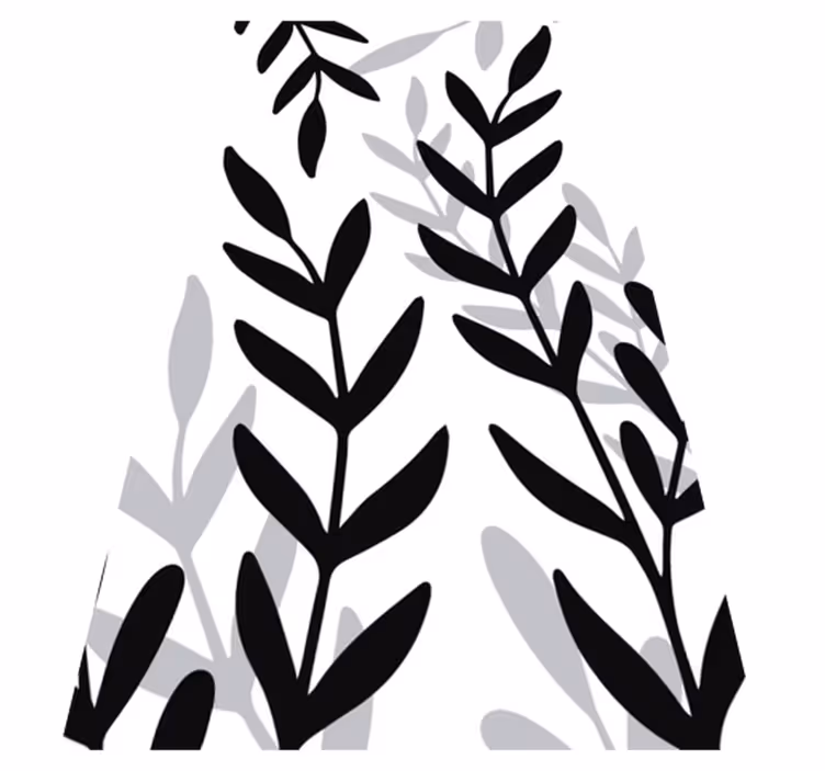 Vinyl tapijt bloemen en planten transparante vinylplaat - TenStickers