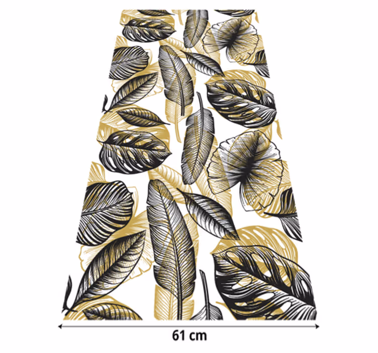 Vinyl tapijt bloemen en planten elegante tropische planten - TenStickers