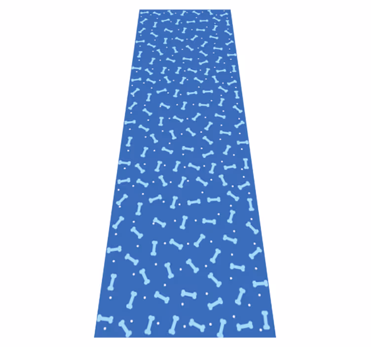 Vinyl tapijt slaapkamer met naadloze blauwe botten - TenStickers