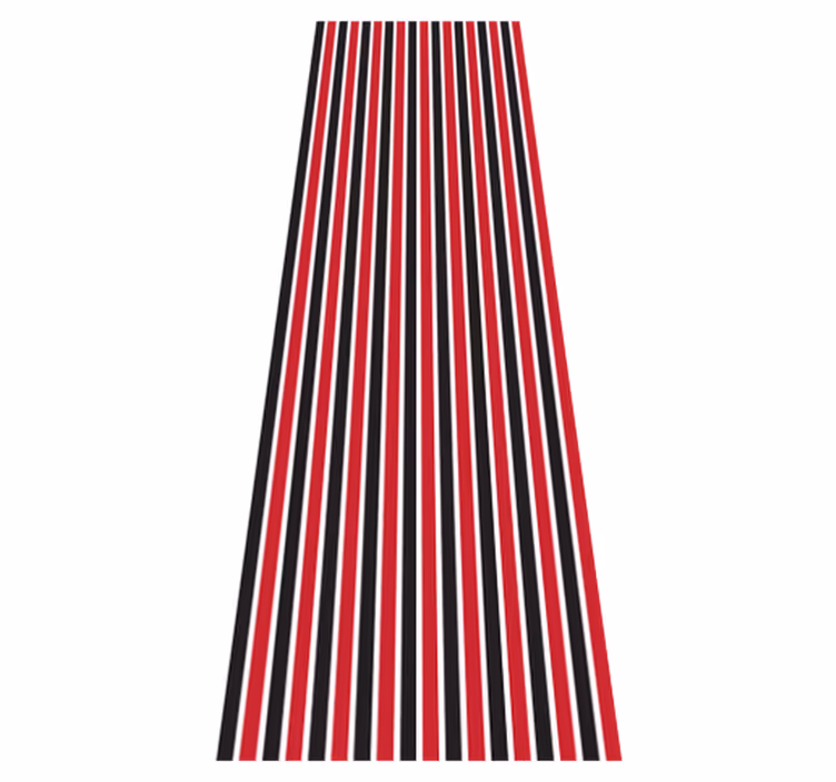 Vinyl tapijt slaapkamer zwart-rood verticaal patroon - TenStickers