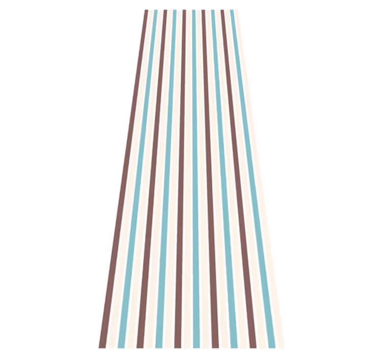 Vinyl tapijt slaapkamer retro blauw en wit patroon - TenStickers