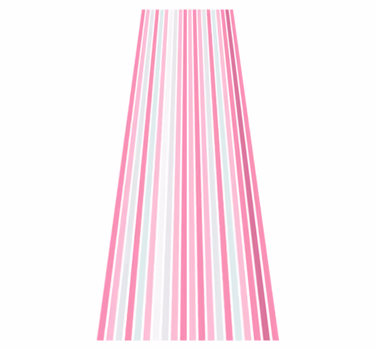 Vinyl tapijt slaapkamer verticaal roze en wit patroon - TenStickers