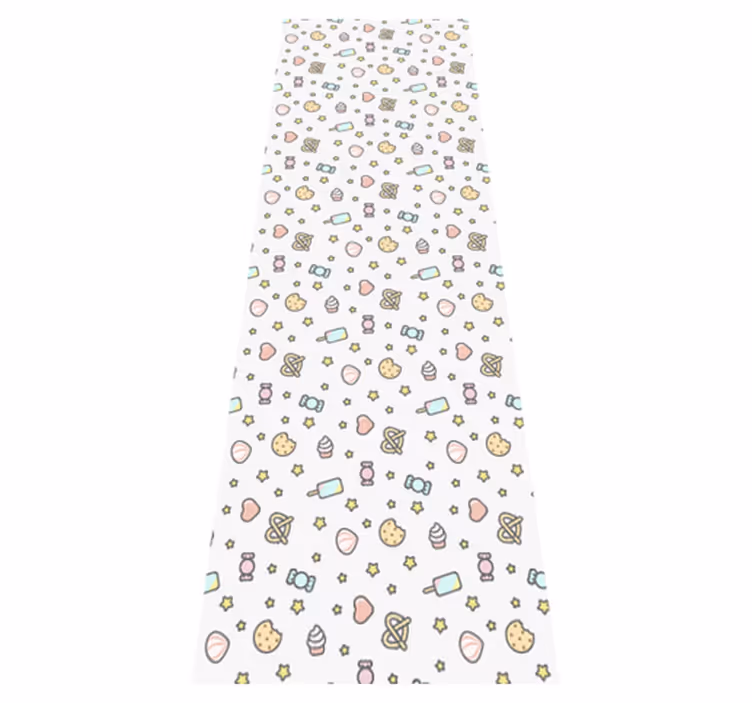 Vinyl tapijt slaapkamer schattige baby's snacks met gezicht - TenStickers