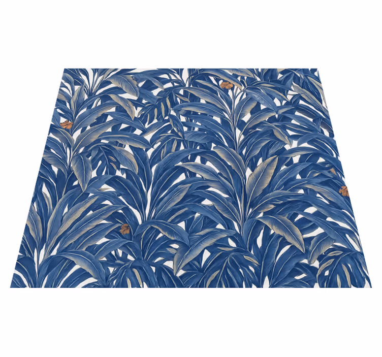 Vinyl tapijt slaapkamer lush indigo jungle - TenStickers