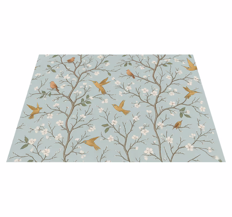 Vinyl tapijt slaapkamer elegant lente - TenStickers