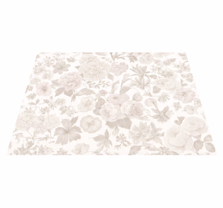 Vinyl tapijt slaapkamer vintage bloemig - TenStickers