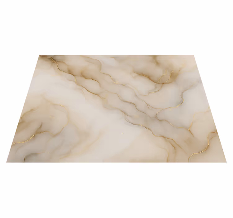 Vinyl tapijt slaapkamer marmer met goud - TenStickers