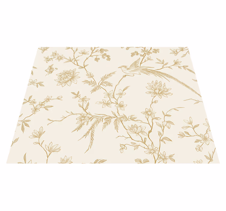Vinyl tapijt slaapkamer elegant bloemenpatroon - TenStickers