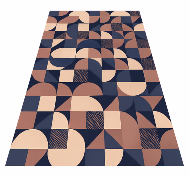 Vinyl tapijt slaapkamer abstract paarse geometrische design - TenStickers
