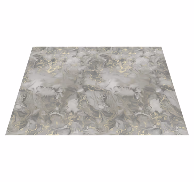 Vinyl tapijt slaapkamer grijs vloeibaar marmer met metallic - TenStickers