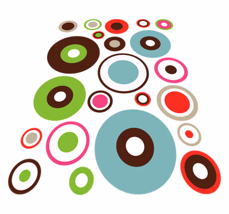Vinyl tapijt geometrisch eenvoudige geometrische cirkels - TenStickers