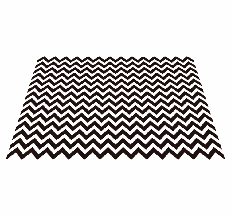 Vinyl tapijt geometrisch zigzagstrepen patroon - TenStickers