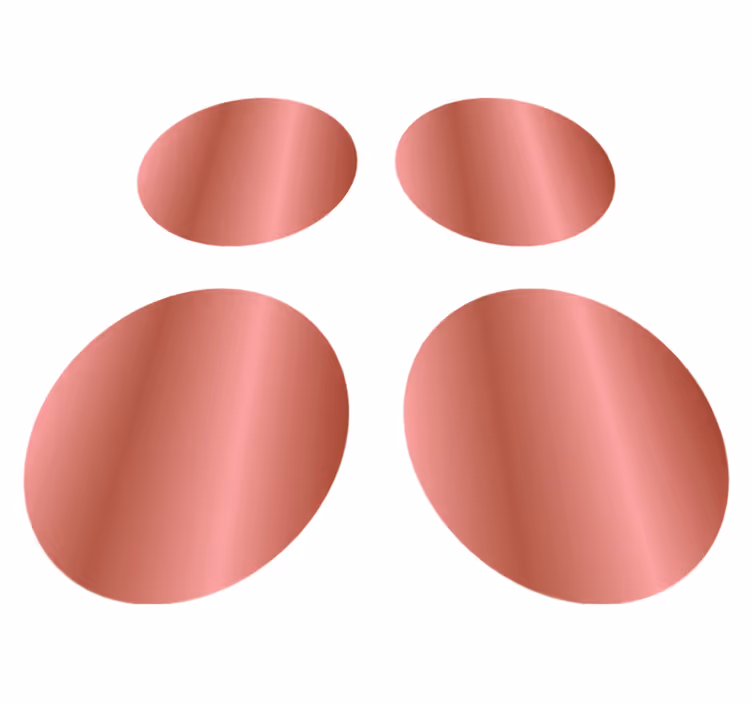 Vinyl tapijt geometrisch rosegouden stippen - TenStickers