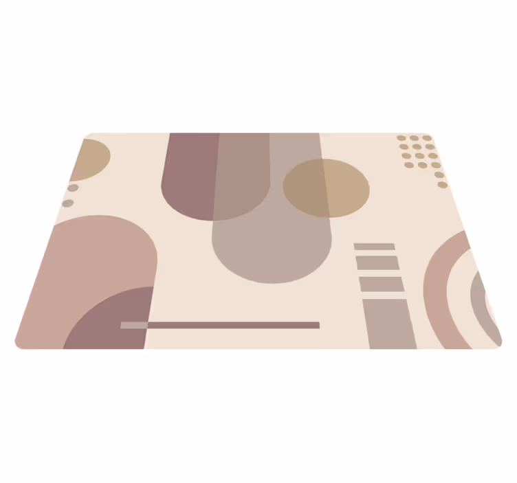 Vinyl tapijt geometrisch bruin modern kunst - TenStickers