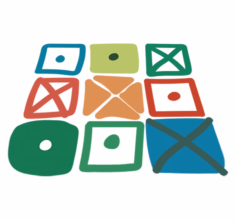 Vinyl tapijt geometrisch ontwerp met vierkanten - TenStickers