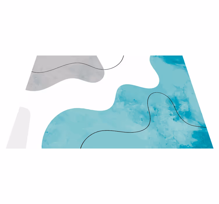 Vinyl tapijt geometrisch aquarel vormen - TenStickers
