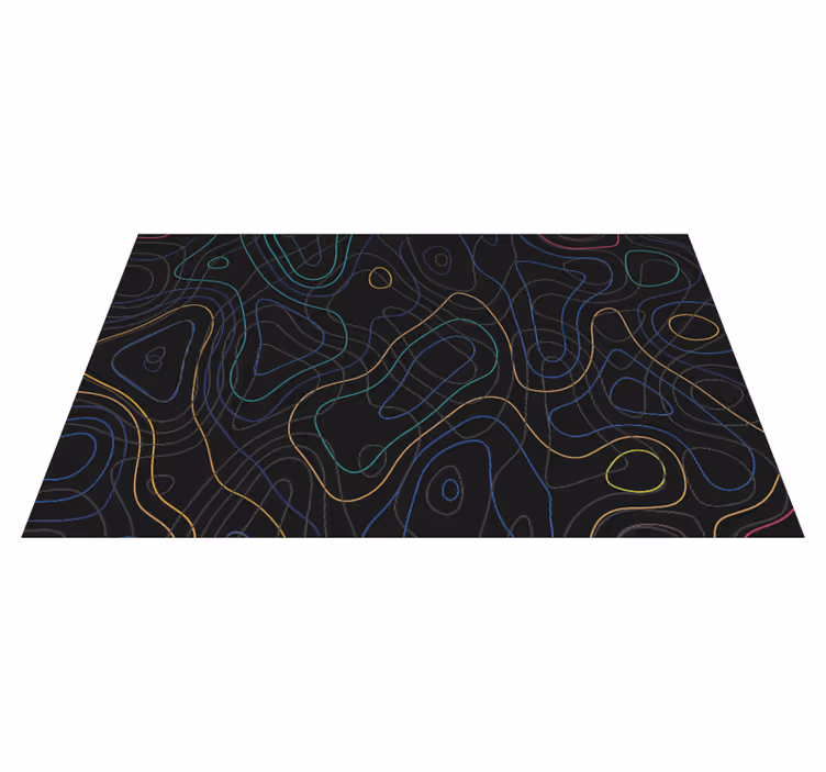 Vinyl tapijt geometrisch in multicolor vormen - TenStickers