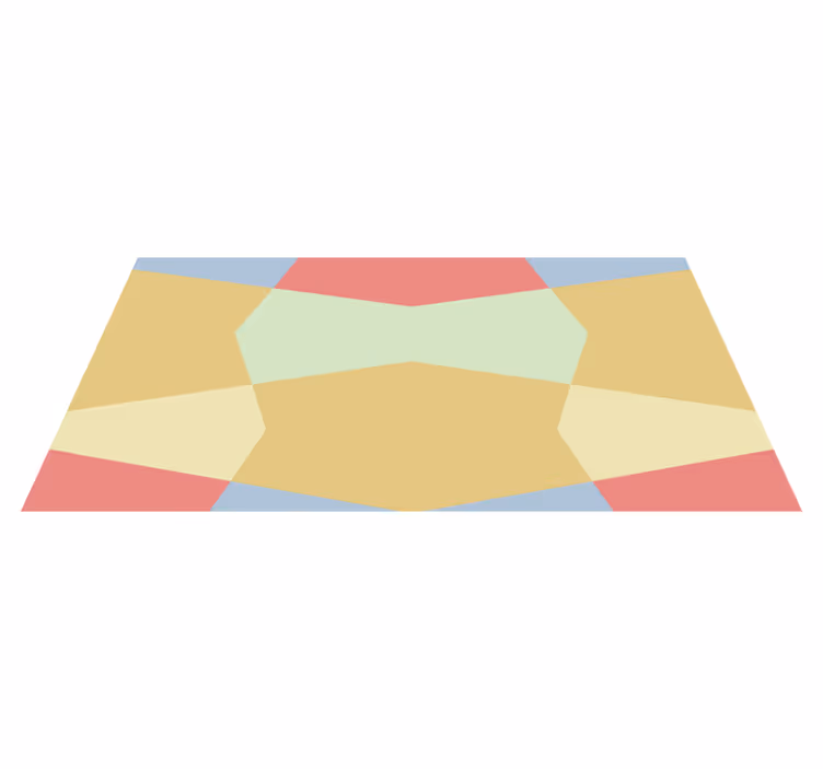 Vinyl tapijt geometrisch pastel kleurblokken - TenStickers
