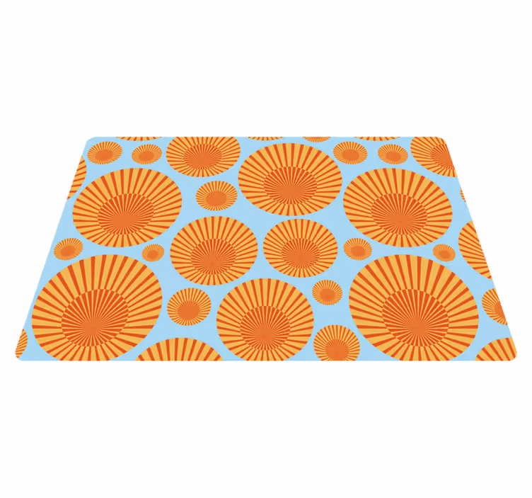 Vinyl tapijt geometrisch 70's zonneschijn laptop - TenStickers