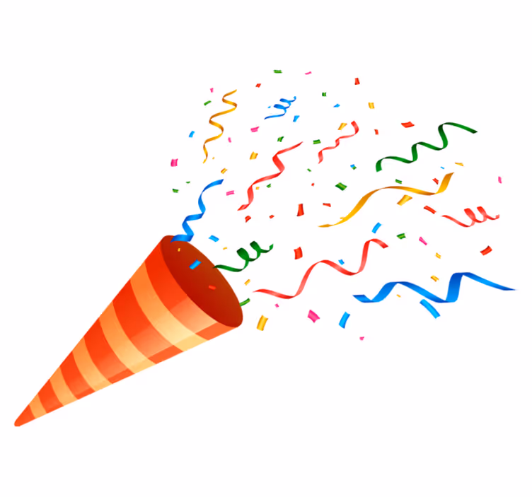 Vinyl tapijt geometrisch feestconfetti - TenStickers