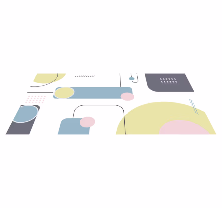 Vinyl tapijt geometrisch pastel geometrische achtergrond - TenStickers