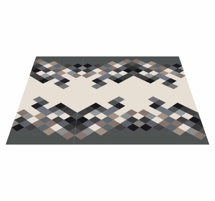 Vinyl tapijt geometrisch kleurvlakken kleurshades - TenStickers