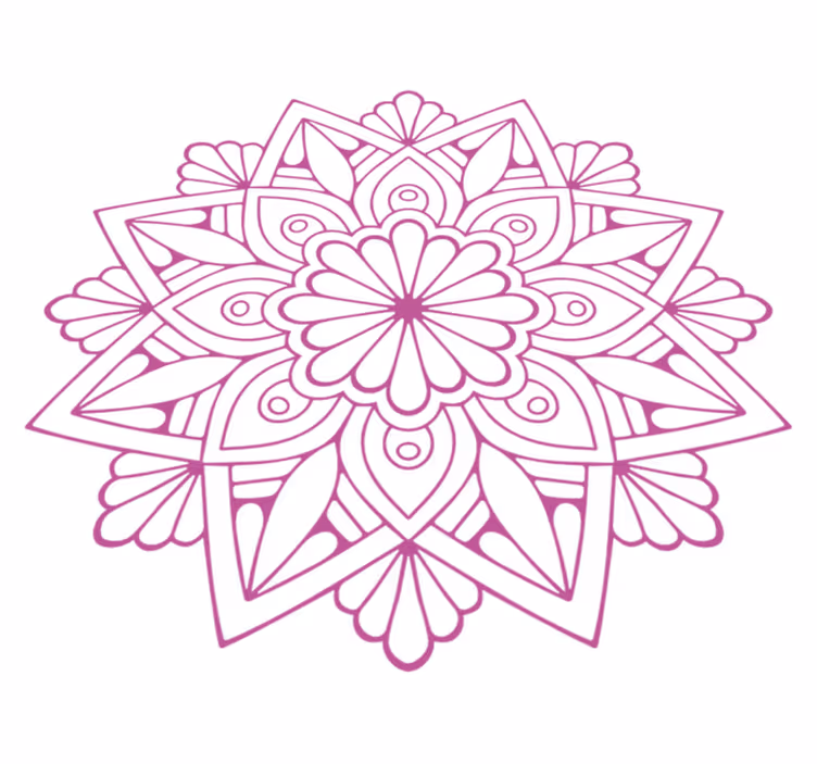 Vinyl tapijt geometrisch met verfijnd botanisch element - TenStickers