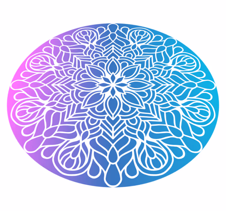 Vinyl tapijt geometrisch met levendig cirkelmotief - TenStickers