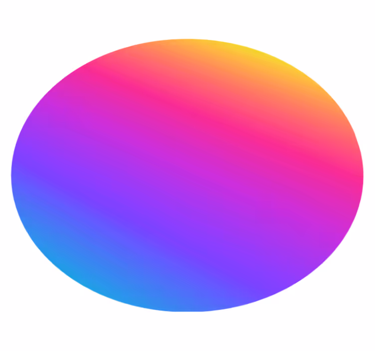 Vinyl tapijt geometrisch kleurrijke gradient cirkel - TenStickers