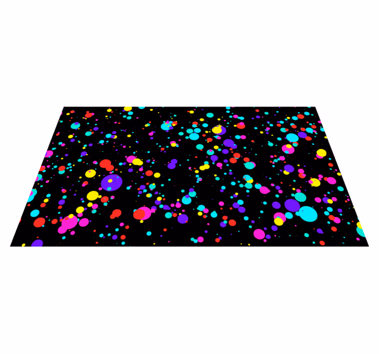 Vinyl tapijt geometrisch kleurrijk bubbeldessin - TenStickers