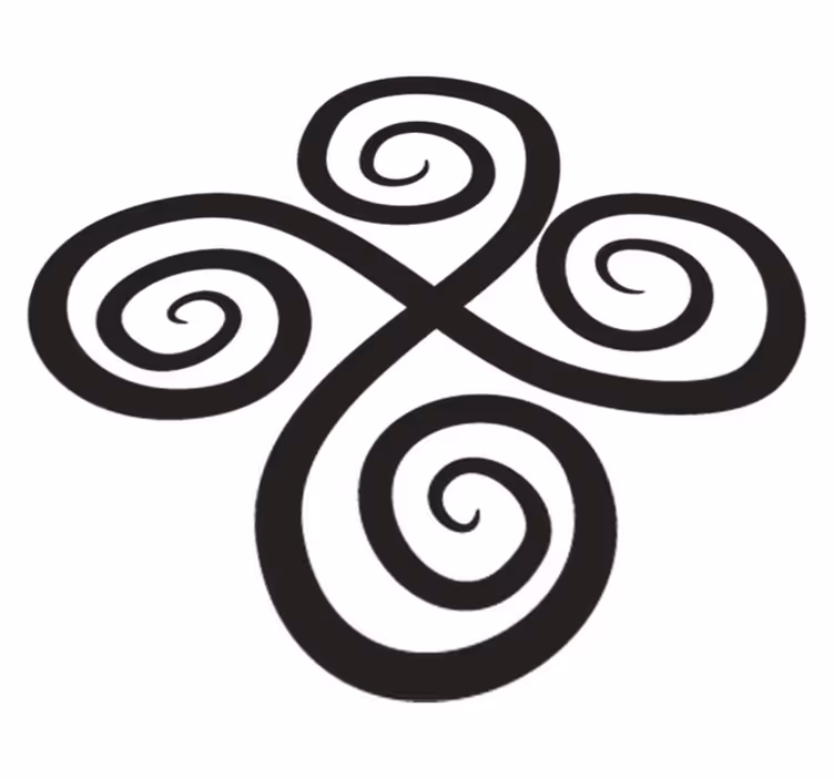 Vinyl tapijt geometrisch elegante draai element - TenStickers