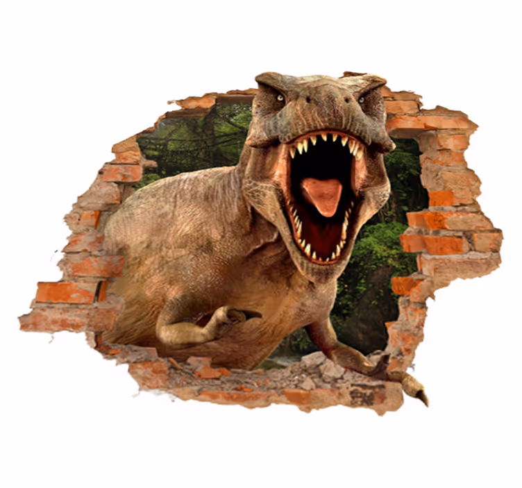 Vinyl tapijt kind 3d t-rex ontwerp - TenStickers